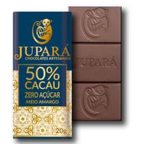 Chocolate 50% Cacau Meio Amargo - Zero Açúcar - 26 Tabletes - Jupará chocolates artesanais