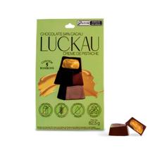 Chocolate 54% Cacau com Creme de Pistache Luckau 82,5g
