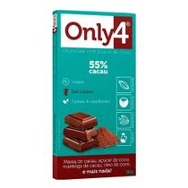 Chocolate 55% Cacau Com Açúcar de Coco Only 4 80g