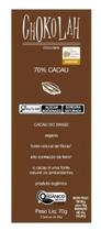 Chocolate 70% Cacau Açúcar Demerara Orgânico Chokolah 70G