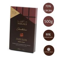Chocolate 70 % cacau amargo sem glúten sem lactose 500g vegano - NUGALI