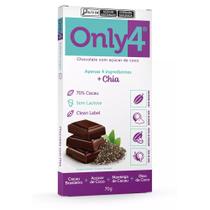 Chocolate 70% Cacau com Chia Only4 70g