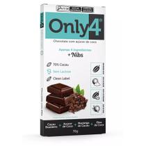 Chocolate 70% Cacau com Nibs Only4 70g