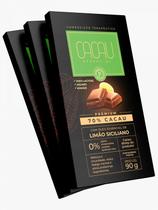 Chocolate 70 Cacau Sem Lactose com Óleo Essencial De Limão Siciliano - 90g