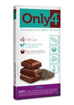 Chocolate 70% Cacau Vegano Only4 Chia Sem Lactose