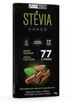 Chocolate 77 Cacau Zero Açúcar Zero Lactose 70g Stévia Choco