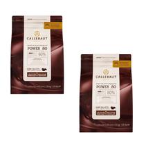 Chocolate Amargo Belga Power 80 Callebaut 80% 2,5kg- 2 un