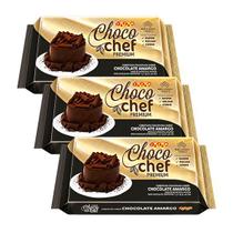 Chocolate Amargo Cobertura de Qualidade Kit com 3 Tabletes