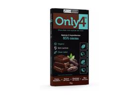 Chocolate amargo vegano saudável 85 cacau 70g only4