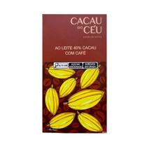 Chocolate ao Leite 40% Cacau com Café Cacau do Céu 80g Chocolate ao Leite 40% Cacau com Café Cacau do Céu 80g