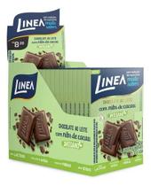 Chocolate Ao Leite Com Nibs Vegano Linea 15un De 30g Chocolate Ao Leite Com Nibs Vegano Linea 15un De 30g