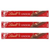 Chocolate, Ao Leite Lindt Lindor Barra, 3 Barrinhas De 38G