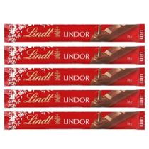 Chocolate, Ao Leite Lindt Lindor Barra, 5 Barrinhas De 38G