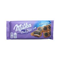Chocolate ao leite Milka com mini bisc. Oreo 92g importado