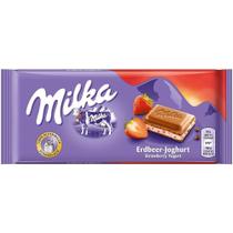 Chocolate ao Leite Milka Erdbeer Strawberry 100g