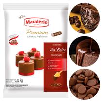 Chocolate Ao Leite Premium Mavalério Fracionado Gotas 1,01kg