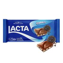 Chocolate ao leite recheio oreo lacta pacote 90g
