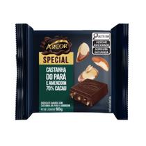 Chocolate Arcor Special Amargo 70% Castanha do Pará e Amendoim 60g