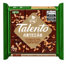 Chocolate Artesao Talento Castanha Do Para Nibs Cacau 75g