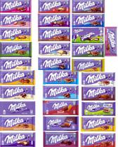 Chocolate Barra Milka - 3 5 10 Unidades Aleatorio SABORES:KIT COM 5 Chocolate Barra Milka - 3 5 10 Unidades Aleatorio SABORES:KIT COM 5