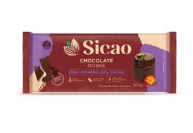 CHOCOLATE BARRA SICAO NOBRE 1,01Kg BARRY CALLEBAUT - MEIO AMARGO 40% CACAU CHOCOLATE BARRA SICAO NOBRE 1,01Kg BARRY CALLEBAUT - MEIO AMARGO 40% CACAU