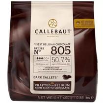 Chocolate Belga Callets Amargo 50,7% Cacau (Nº 805) - Moedas Dark 400G - Barry Callebaut