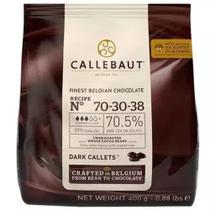 Chocolate Belga Callets Amargo 70,5% Cacau (70-30-38) - Moedas Dark 400G - Barry Callebaut