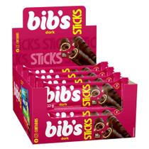 Chocolate Bib's Sticks Dark - display com 16 unidades