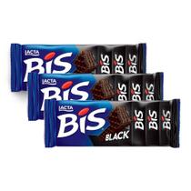 Chocolate BIS Lacta Black ao Leite 100,8g Kit com três unidades
