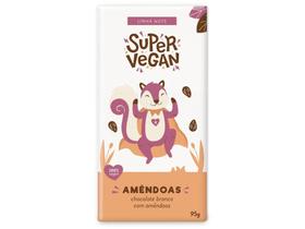 Chocolate Branco com Amêndoas Vegano Super Vegan 95g