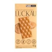 Chocolate Branco com Cookies Sem Açúcar Luckau 75g Chocolate Branco com Cookies Sem Açúcar Luckau 75g