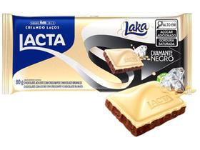 Chocolate Branco e Ao Leite Diamante Negro Laka 80g Chocolate Branco e Ao Leite Diamante Negro Laka 80g