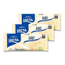 Chocolate Branco Laka Lacta Kit 3 barras de 80g
