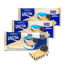 Chocolate Branco Laka Oreo Lacta Kit 3 barras de 80g