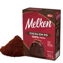 Chocolate Cacau Em Pó 100% Cacau 200g Melken