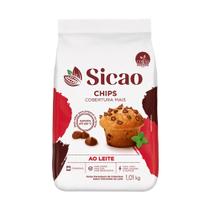 Chocolate Cobertura Chips Ao Leite 1,01kg - Sicao