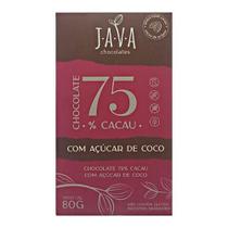 Chocolate Com Açúcar e Coco 75% Cacau Java 80g