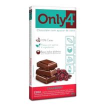 CHOCOLATE COM CRANBERRY 70% CACAU ONLY4 70g