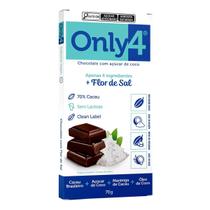 CHOCOLATE COM FLOR DE SAL 70 CACAU ONLY4 70g