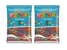 Chocolate Confeito Mini Disqueti Dori 500g - 2 pacotes