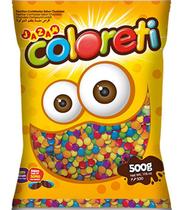 Chocolate Confeitos Coloreti Colorido 500g Tipo Confete Mm
