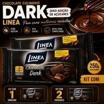 Chocolate Culinário Dark Linea 250g Zero Açúcar Para Derreter Confeitaria Chocolate Culinário Dark Linea 250g Zero Açúcar Para Derreter Confeitaria