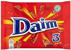 CHOCOLATE DAIM EMBALAGEM COM 3 UND 28GR TOTAL 84g