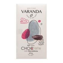 Chocolate Dark 60% com Macadâmia VARANDA 60g