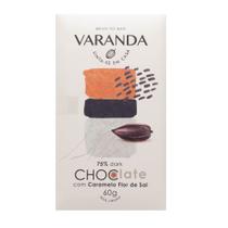 Chocolate Dark 75% com Caramelo e Flor de Sal VARANDA 60g Chocolate Dark 75% com Caramelo e Flor de Sal VARANDA 60g