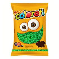 Chocolate de Cor Verde Jazam Confeito de Tubete Kit com 2 Un