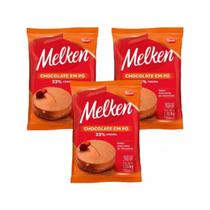 Chocolate em pó 33% melken harald 1,050kg -3 pacote Harald