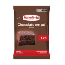 Chocolate em pó 50% Cacau 1.01KG Mavalério Confeitos para bolo e doces Chocolate em pó 50% Cacau 1.01KG Mavalério Confeitos para bolo e doces
