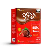 Chocolate em Pó Solúvel 55% 200g Dona Jura Chocolate em Pó Solúvel 55% 200g Dona Jura
