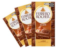 Chocolate Ferrero Rocher Ao Leite Importado 90g - 3 Unidades